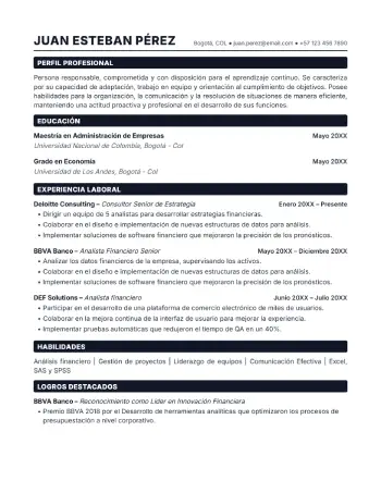 Plantilla ATS Compacta