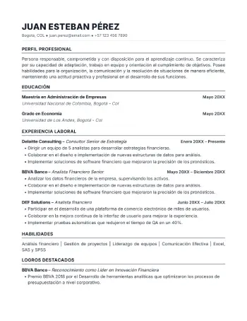 Plantilla ATS Creativa