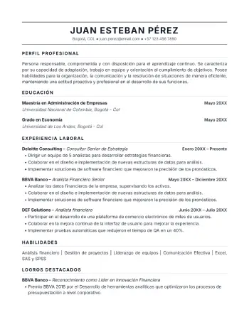 Plantilla ATS Internacional