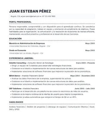 Plantilla ATS Técnica / IT